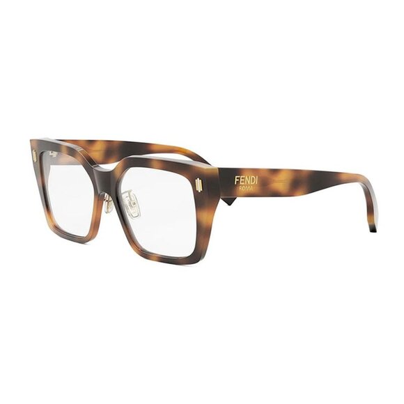 NWT FENDI EYEGLASSES WOMEN SQUARE HAVANA EYEWEAR - Picture 1 of 3